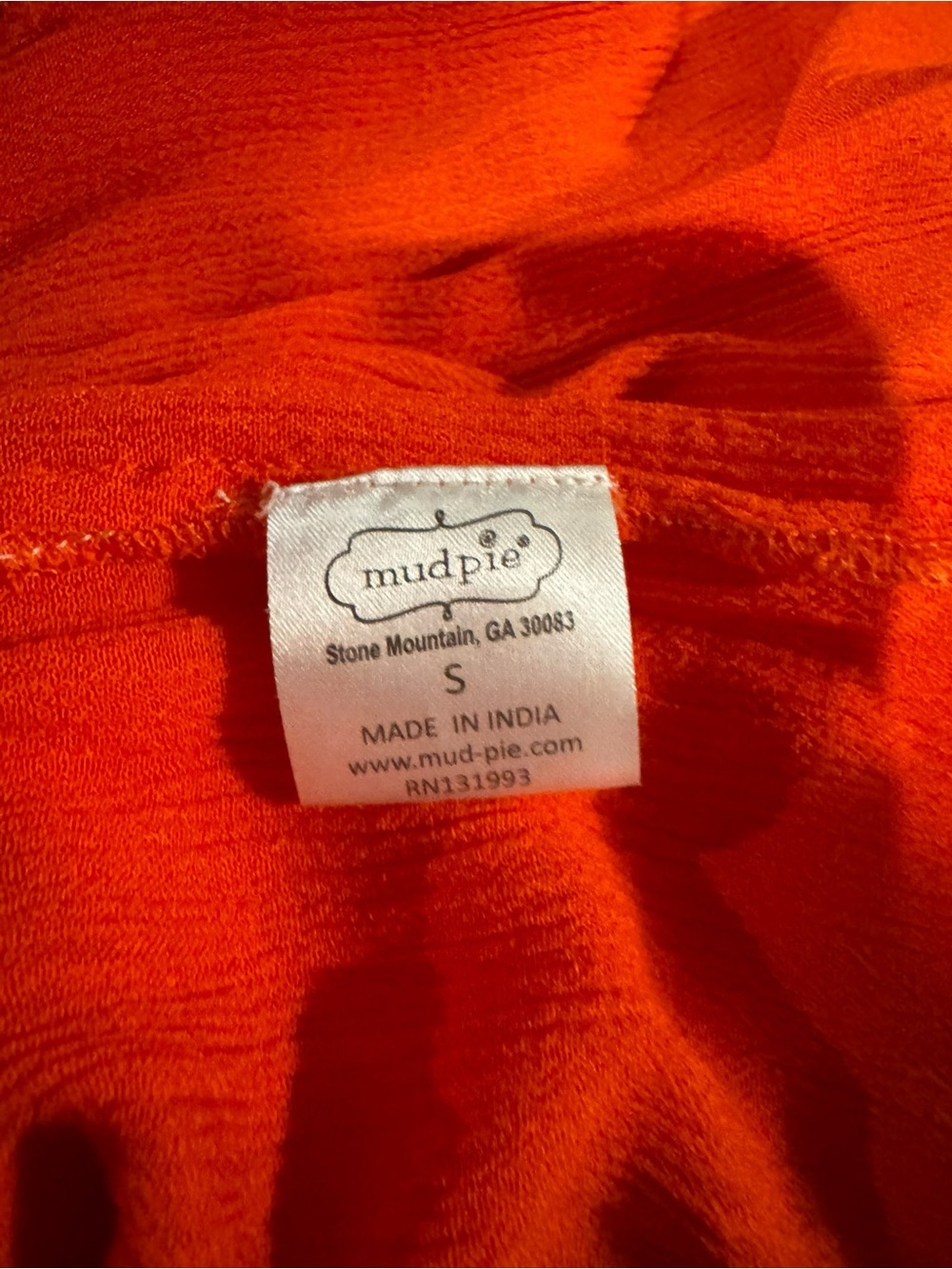Mud Pie Bright Orange maxi Dress - Picture 3 of 3